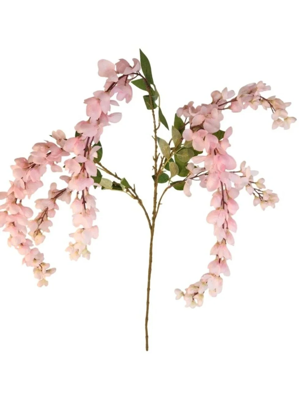 Blush Pink Wisteria Stem 43 Inch Artificial Hanging Flowers Silk Wisteria Spray
